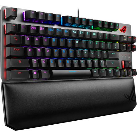 Teclado para Juegos Asus Rog Strix Scope Nx Tkl Deluxe 80 Negro y Gris Interruptores Rojos