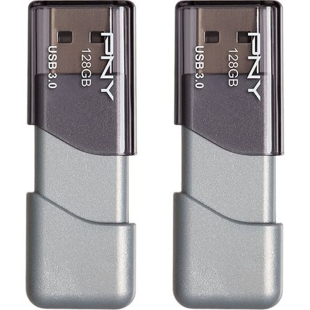 Paquete de 2 Unidades de Memoria Usb 3.0 Pny Turbo Attaché 3 de 128Gb en Color Gris Paquete de 2 Unidades de Memoria Usb 3.0 Pny Turbo Attaché 3 de 128Gb en Color Gris