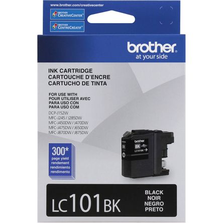 Cartucho de Tinta Brother Lc101Bk Innobella de Rendimiento Estándar Negro