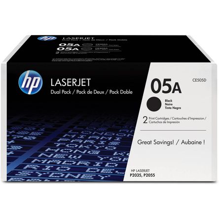 Cartucho de Tóner Negro Hp 05A Laserjet Paquete Doble