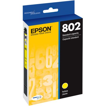 Cartucho de Tinta Estándar de Capacidad Epson 802 Amarillo Durabrite Ultra