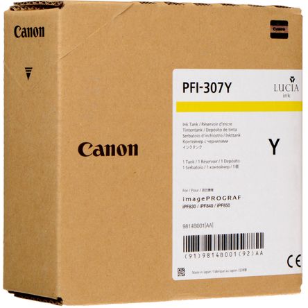 Cartucho de Tinta Amarilla Canon Pfi 307Y 330 Ml