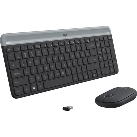 Combo de Teclado y Mouse Inalámbricos Logitech Mk470 Slim Negro