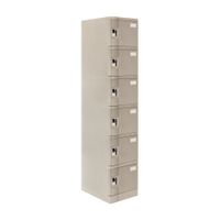 Casillero Maletek Modelo LP106 Gris de Metal con 6 Puertas