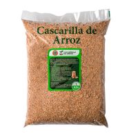 Sustrato Orgánico Cascarilla de Arroz 4Estaciones 1 kg Abono Orgánico para Plantas