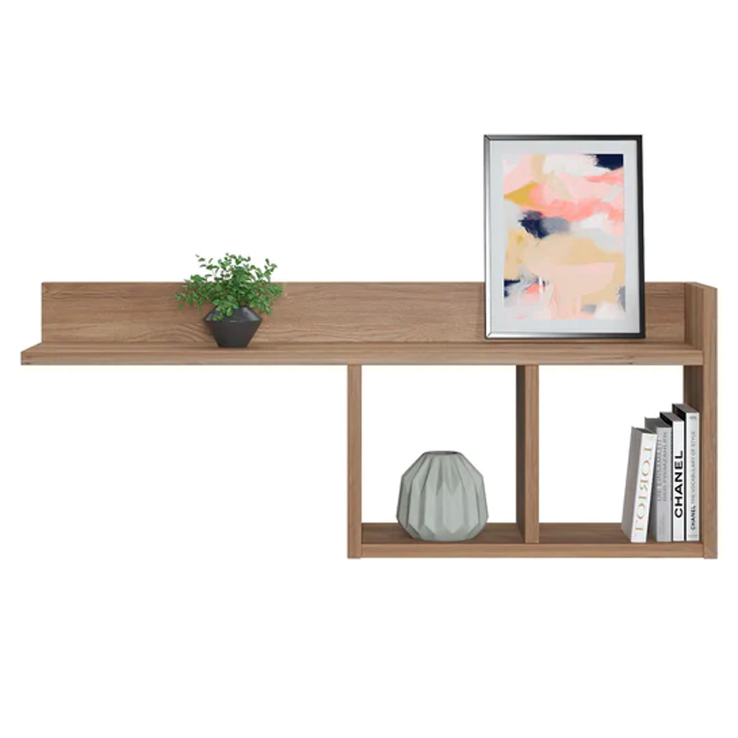 Repisa Flotante Melamina LeMueble 80x35x20cm Castaño