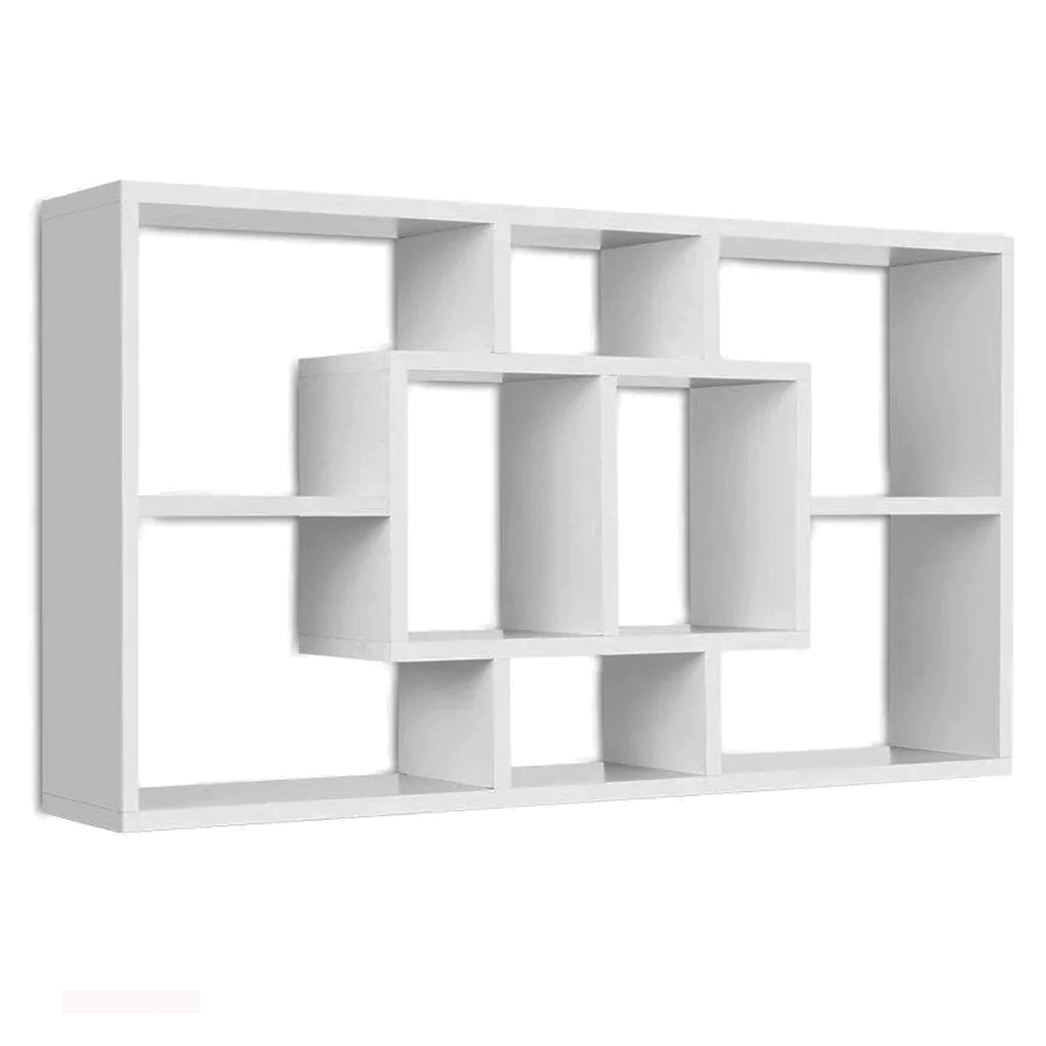 Repisa Flotante Melamina LeMueble 2 Divisiones 90x60x25cm Blanco
