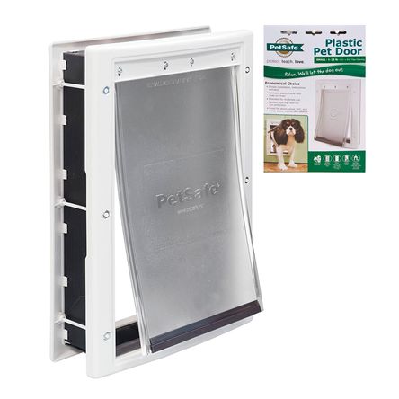 Puerta para Mascotas PetSafe Premium Plástico Blanca Pequeña PETSAFE