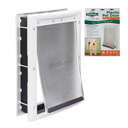 Puerta para Mascotas PetSafe Premium Plástico Blanca Mediana PETSAFE