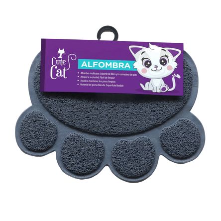 Alfombra Gris Cute Cat 30x40cm