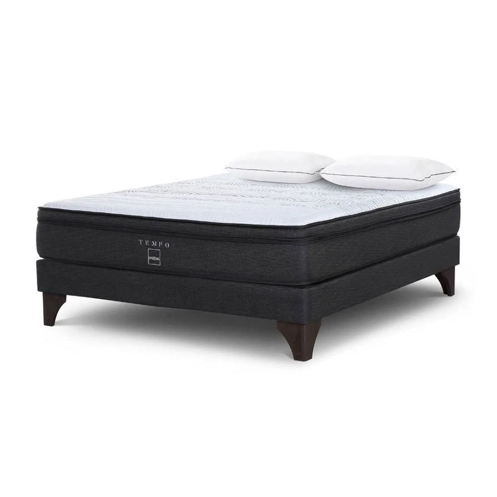 Cama Europea Tempo 2 Plazas + 2 Almohadas Memory Max