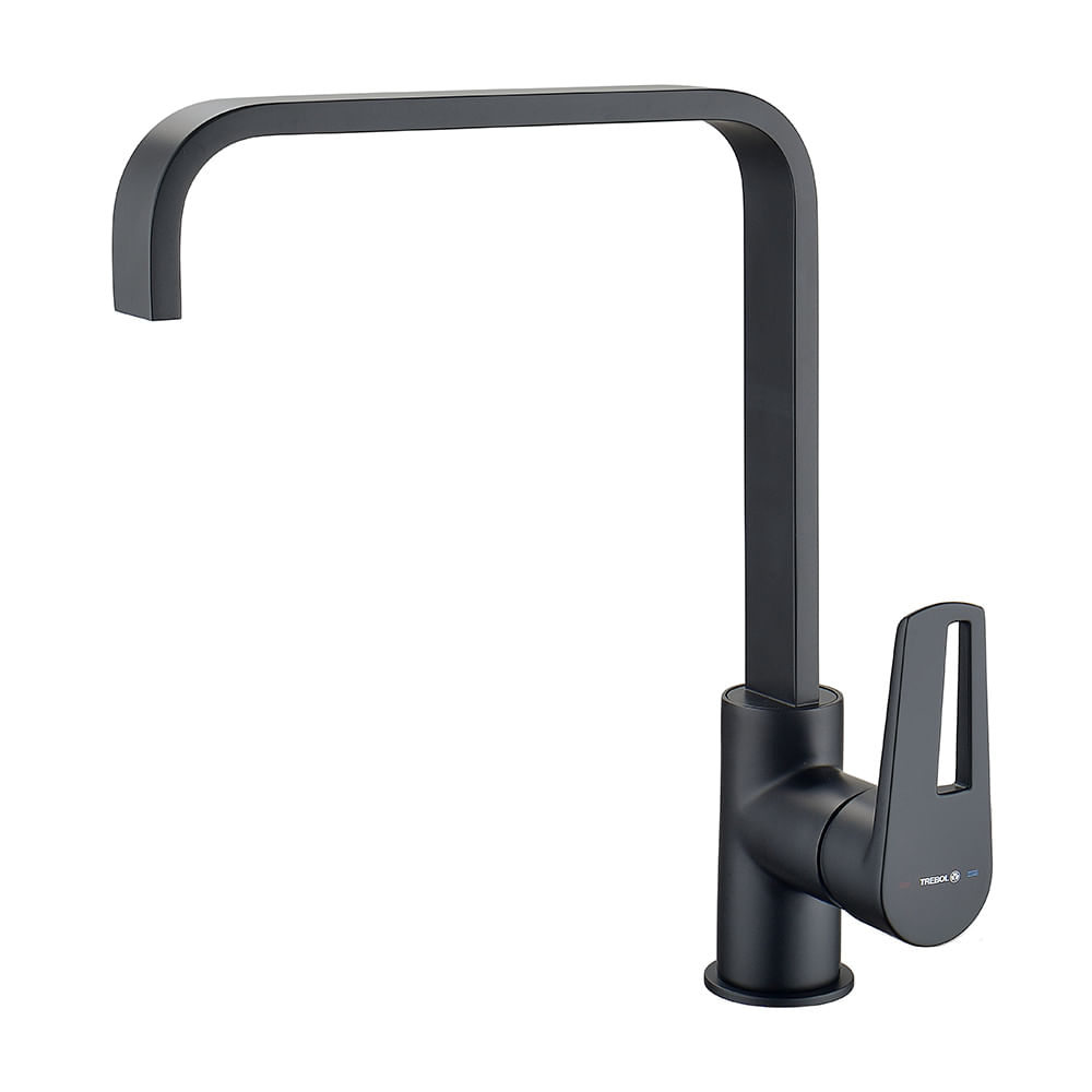 Mezcladora de lavadero monocomando Tempra Negro Mate Trebol