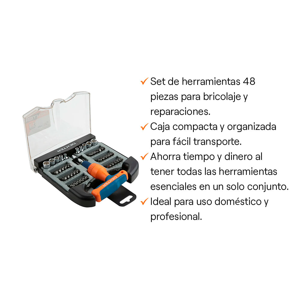 Set Herramientas 48 Piezas Dexter - Promart