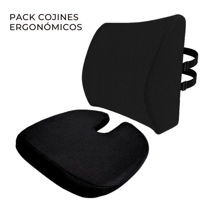Cojín Lumbar para la Espalda y Cojín Asiento o Coxis Pack