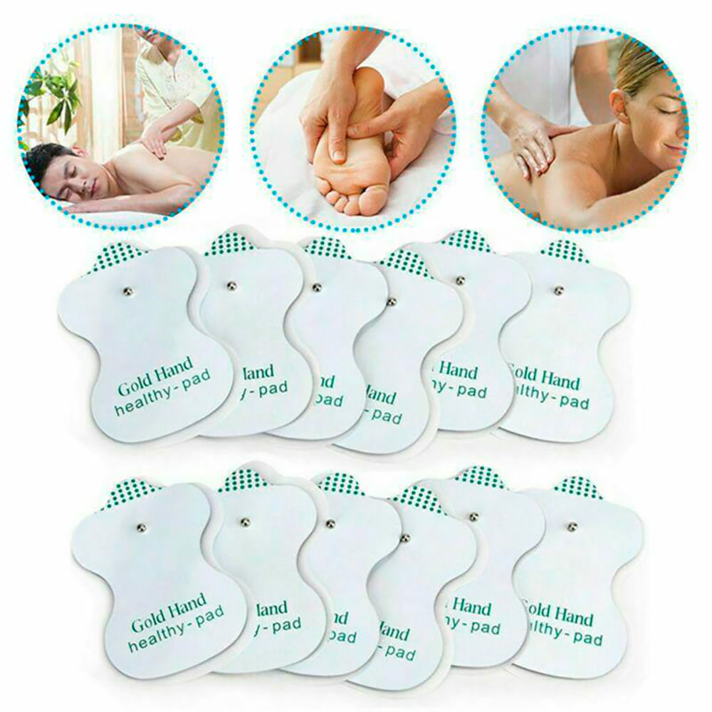 Set de 12 Parches para Repuesto Electrodos tipo Broche