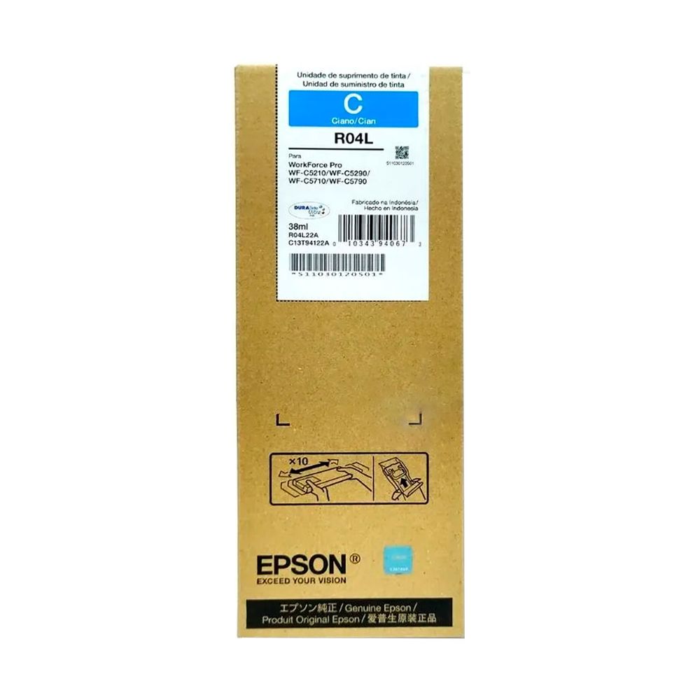 Bolsa de Tinta Epson T941220 R04L WF-C5210/C5290/C5710/C5790 38ml Cian