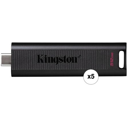 Paquete de 5 Unidades de Kingston Datatraveler Max Usb 3.2 Gen 2 Type C de 512Gb