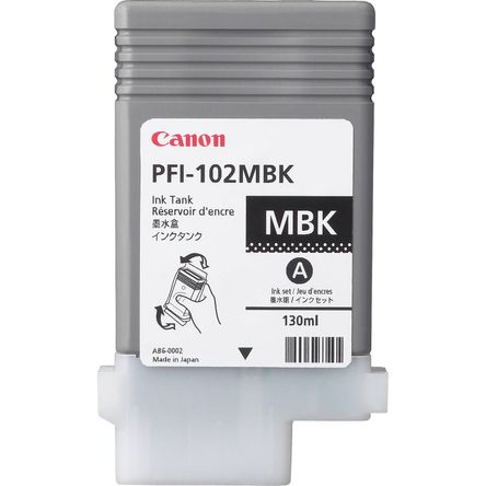 Cartucho de Tinta Canon Pfi 102Mbk Negro Mate 130 Ml Cartucho de Tinta Canon Pfi 102Mbk Negro Mate 130 Ml