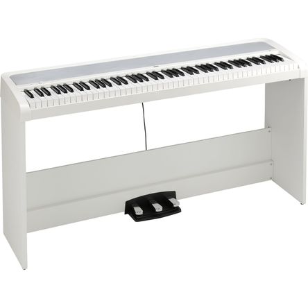 Piano Digital Korg B2Spwh de 88 Teclas con Soporte y Sistema de Tres Pedales Blanco