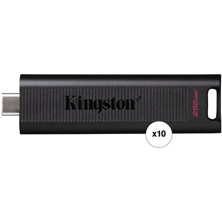 Paquete de 10 Unidades de Kingston Datatraveler Max Usb 3.2 Gen 2 Type C de 256Gb