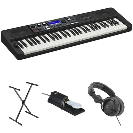 Kit de Valor de Teclado Portátil Casio Ct S500 de 61 Teclas con Soporte Pedal y Auriculares Kit de Valor de Teclado Portátil Casio Ct S500 de 61 Teclas con Soporte Pedal y Auriculares