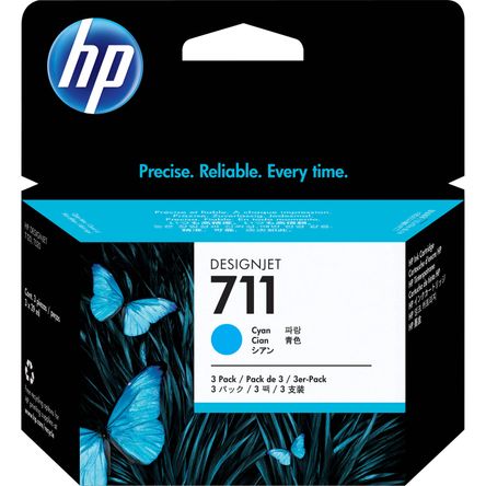 Cartucho de Tinta Hp 711 Cian 29Ml Paquete de 3