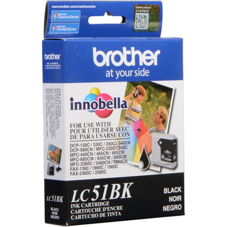 Cartucho de Tinta Negra Brother Lc51Bk Innobella