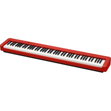 Piano Digital Portátil Casio Cdp S160 de 88 Teclas con Cuerpo Delgado Rojo