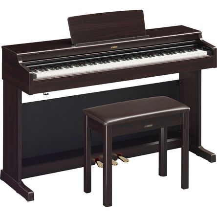 Piano Digital de Consola Yamaha Arius Ydp 165 de 88 Teclas con Banqueta Madera de Rosa Oscura Piano Digital de Consola Yamaha Arius Ydp 165 de 88 Teclas con Banqueta Madera de Rosa Oscura