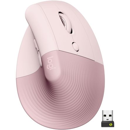 Mouse Inalámbrico Ergonómico Vertical Logitech Lift Rosado