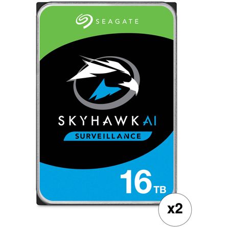 Disco Duro de Vigilancia Interno Seagate Skyhawk Ai de 16Tb Sata Iii 7200 Rpm 3.5 Oem Paquete D