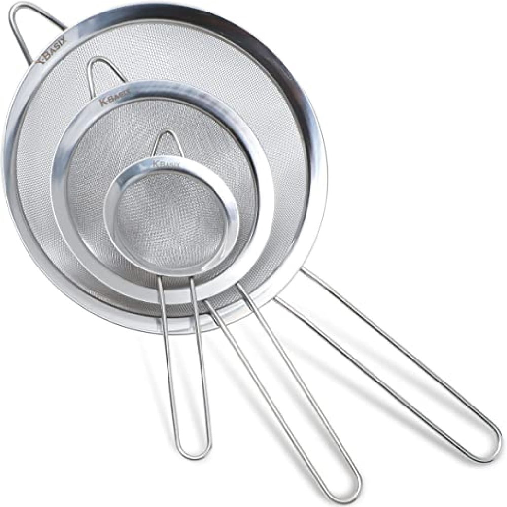 Set de 3 Coladores de Acero Inoxidable