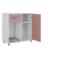 Mueble para Mascotas Rufus color Blanco/Rosado TU MESITA