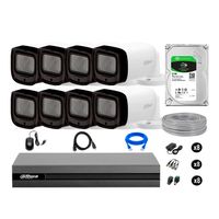 Cámaras Seguridad Dahua Exterior Kit 8 1080p Disco 2tb P2p Varifocal