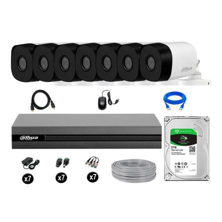 Cámaras De Seguridad Dahua Exterior Kit 7 Full Hd 1080p Disco 2tb Cámaras De Seguridad Dahua Exterior Kit 7 Full Hd 1080p Disco 2tb
