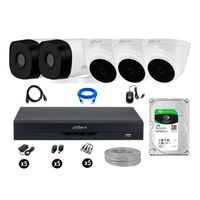 Cámaras Seguridad Dahua Kit 5 5mp Disco 1tb Completo Hdmi