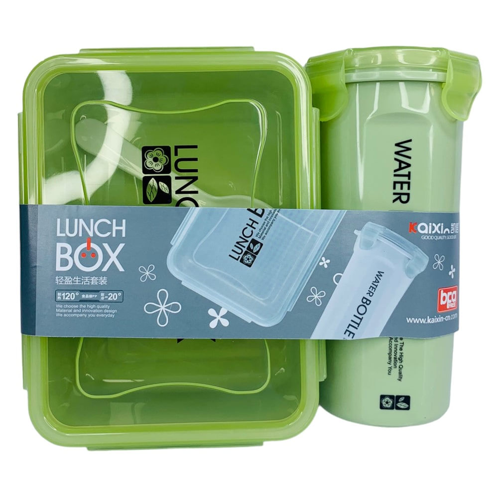 Tupper de plástico lunch box yakada con 2 compartimentos