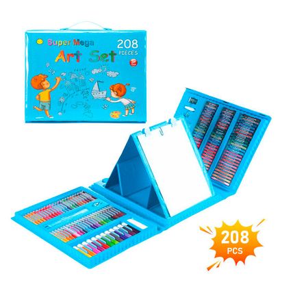 Set de Arte y Dibujo Infantil de 208 Piezas Rosado - Promart