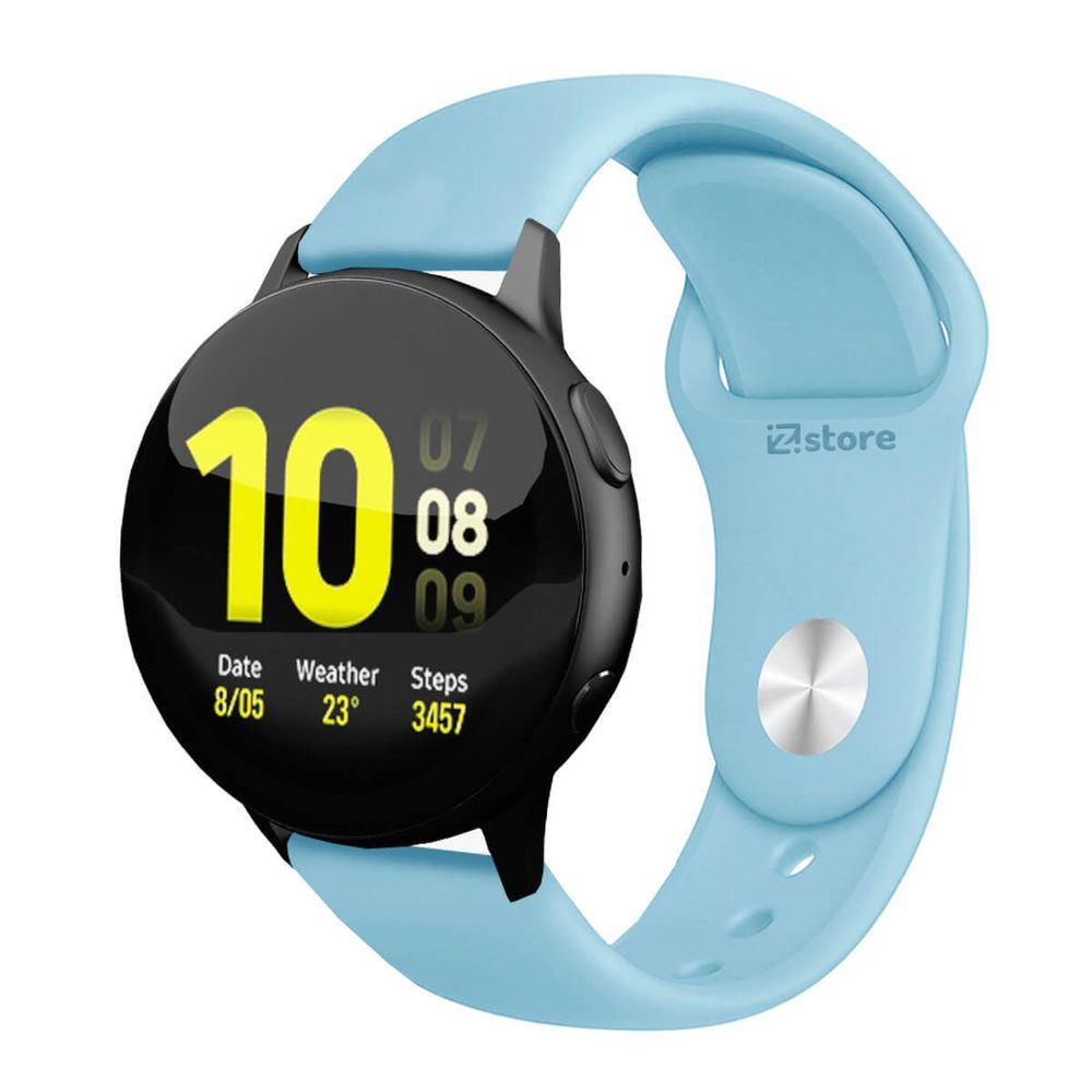 Correa de reloj de silicona de 20 mm para Huami Amazfit GTS / Samsung  Galaxy Watch Active 2 / Gear Sport (blanco)