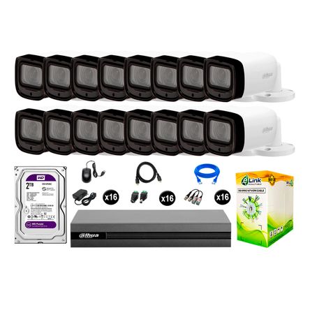 Cámaras Seguridad Dahua Exterior Kit 16 1080p Disco 2tb Wd Varifocal Cámaras Seguridad Dahua Exterior Kit 16 1080p Disco 2tb Wd Varifocal