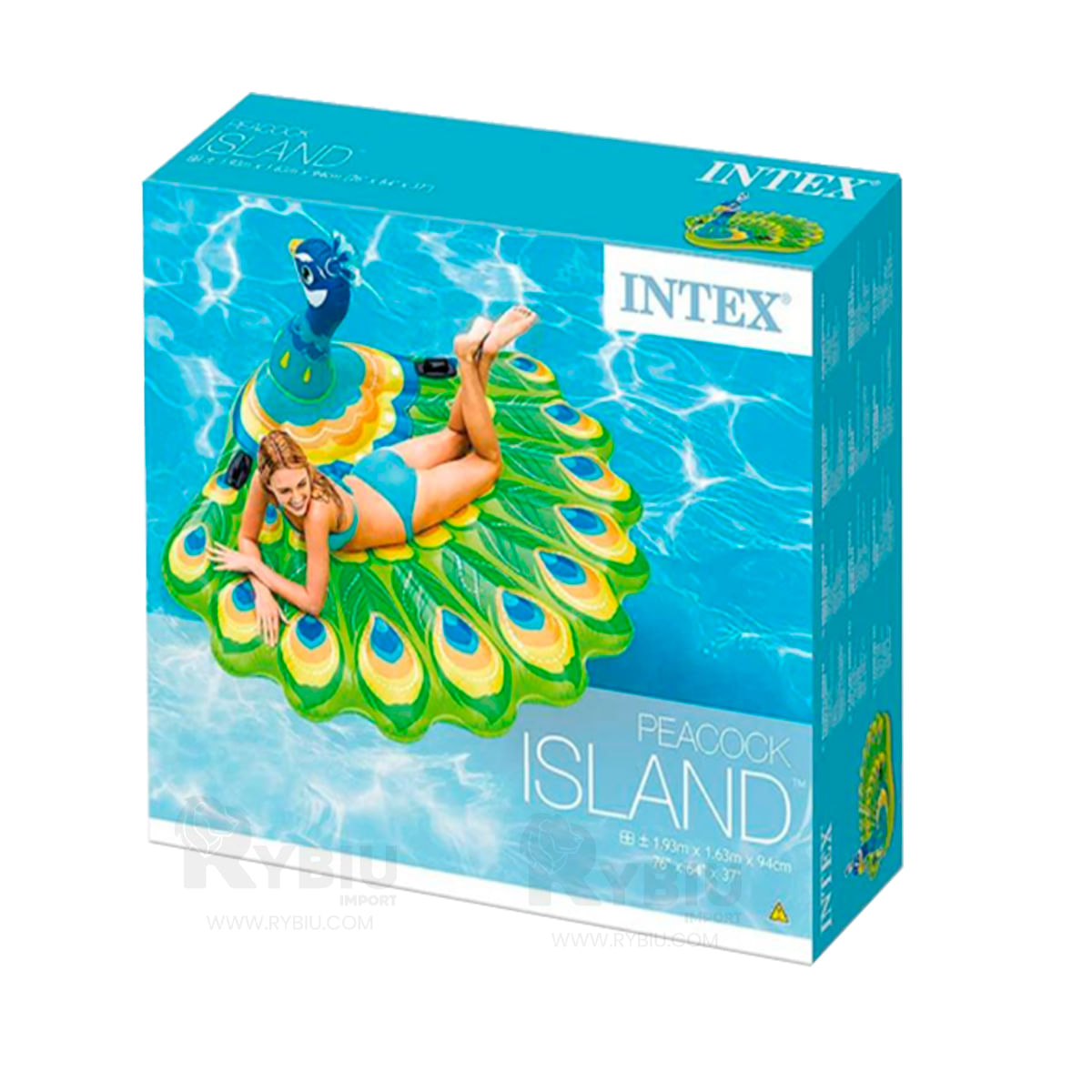 Inflable con Forma de Pavo Real con 3 Camaras de Aire