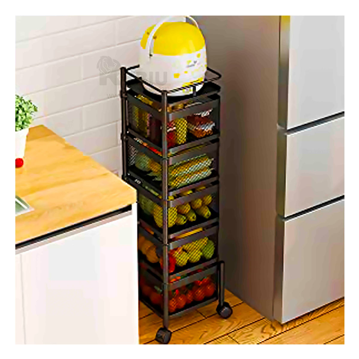 Cesta con Forma Cuadrada para Almacenar Alimentos