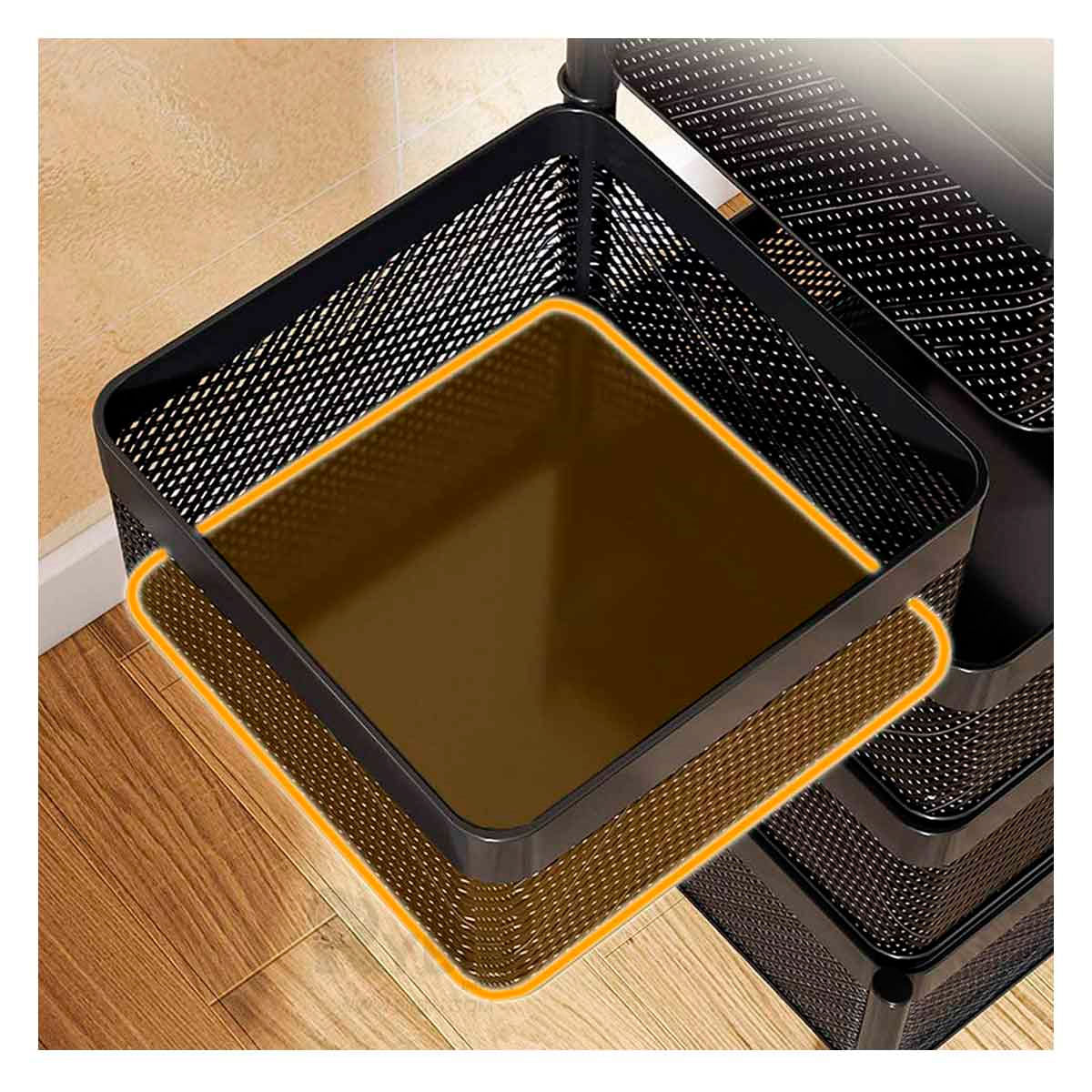 Resistente Estante Giratorio Cuadrado de Almacenamiento