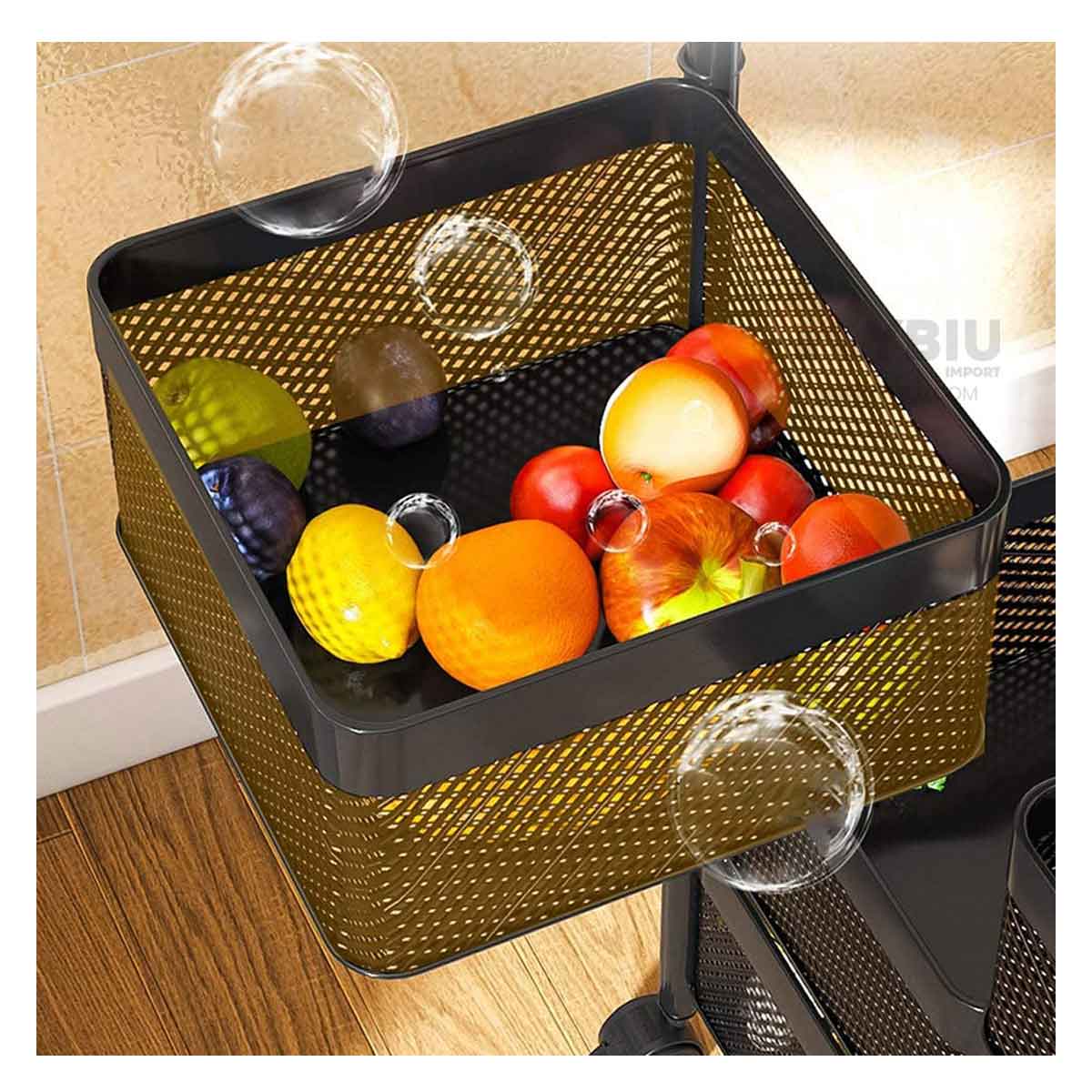 Resistente Estante Movil con Diseño Cuadrado