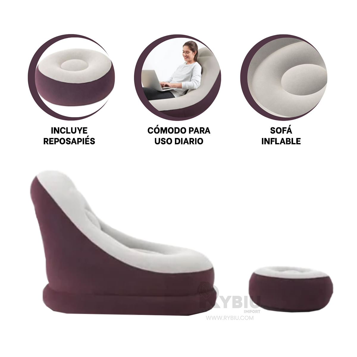 Sillon Personal Confort de Color Guinda