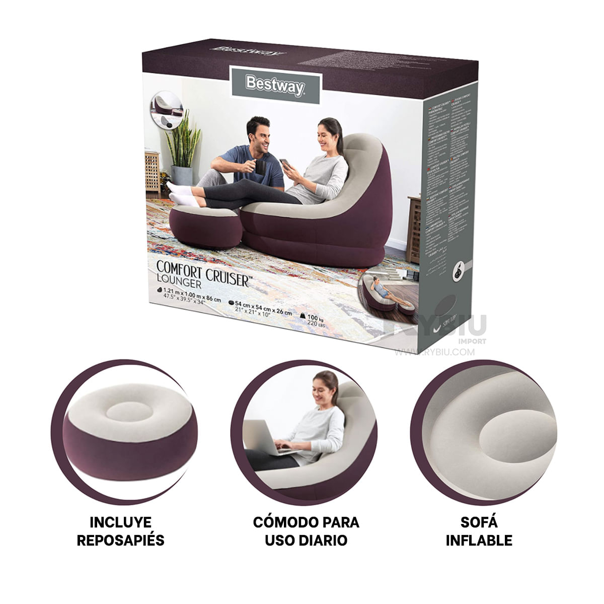 Banco con Capacidad Personal de Color Guinda