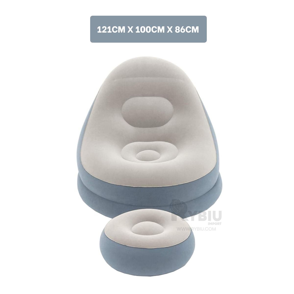 Sillon Hinchable Rinconero de Color Celeste