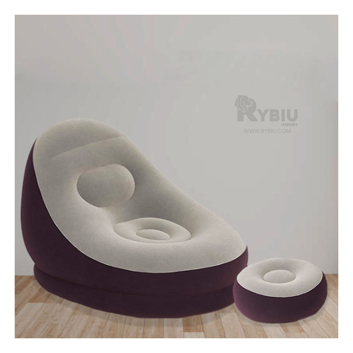 Asiento Inflable Personal de Color Guinda