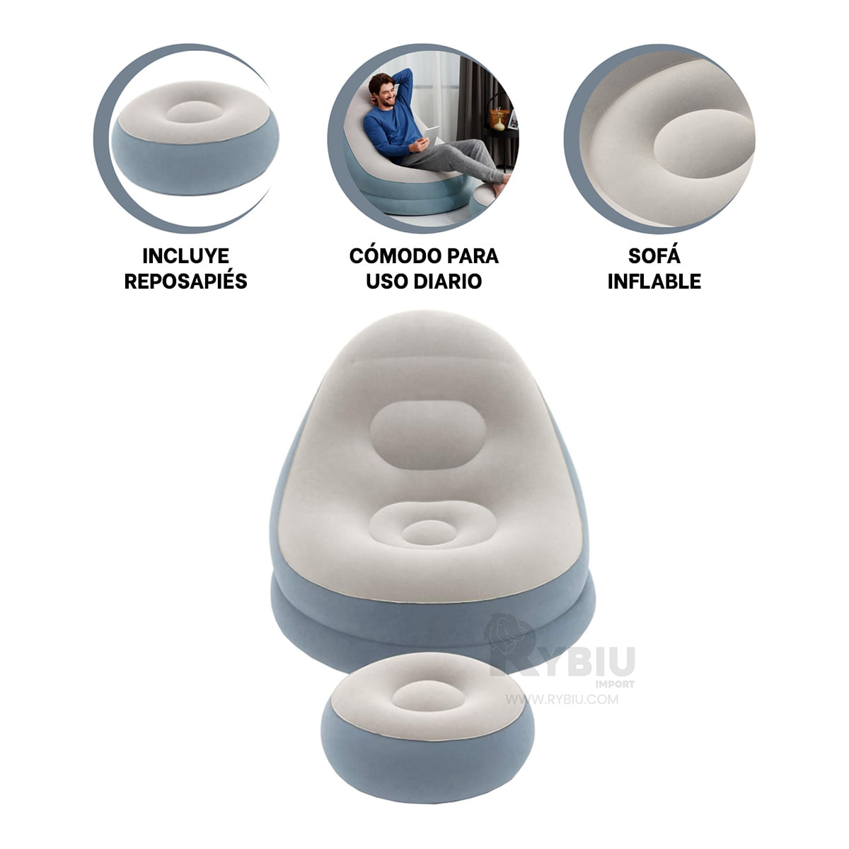 Banco con Capacidad Personal de Color Celeste