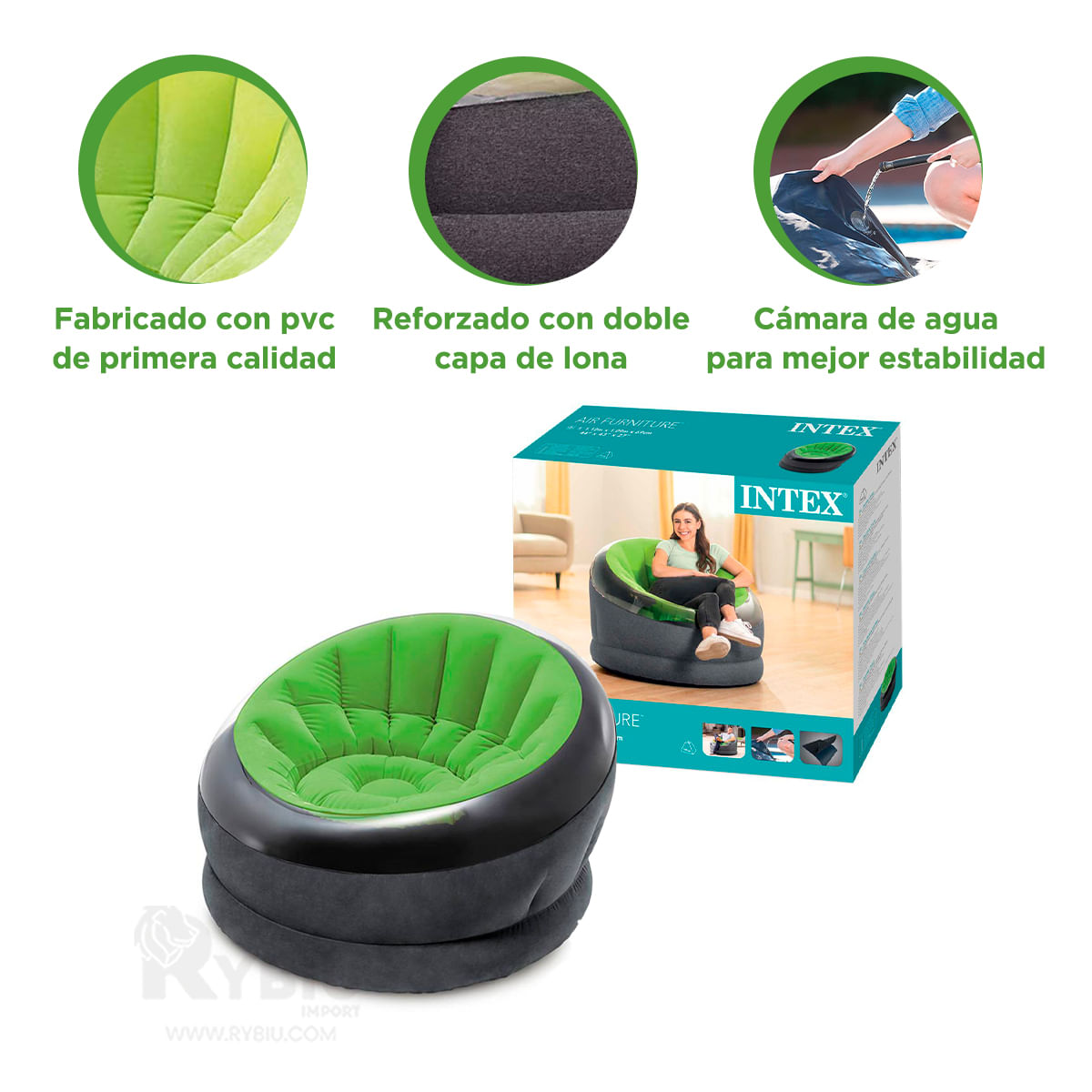 Firme y Comodo Sofa Inflable para Descansar